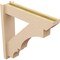Ekena Millwork 5 1/2-in W x 24-in D x 24-in H Balboa Slat Rough Cedar Woodgrain TimberThane Outlooker, Primed Tan OUTUR055X24X24BOA24RCPR - alternate 3